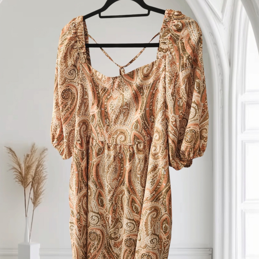 Hayden Elegant Paisley Print Dress 1XL - Picture 8 of 9